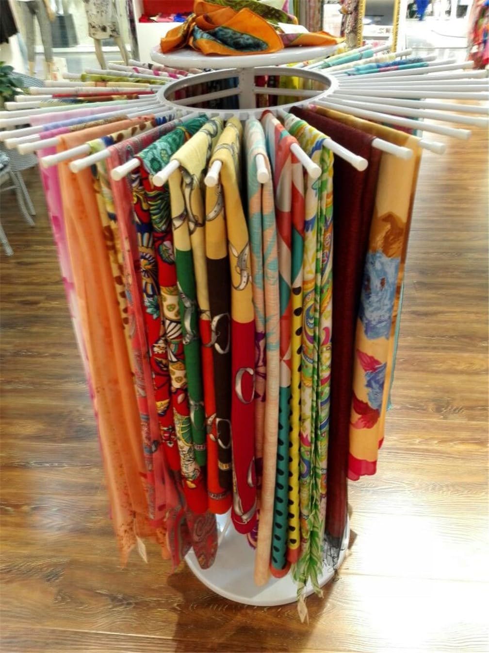 Appendiabiti Da Terra Girevole Per Sciarpe E Accessori - Espositore A 360° Per Negozi E Casa - Foto 9