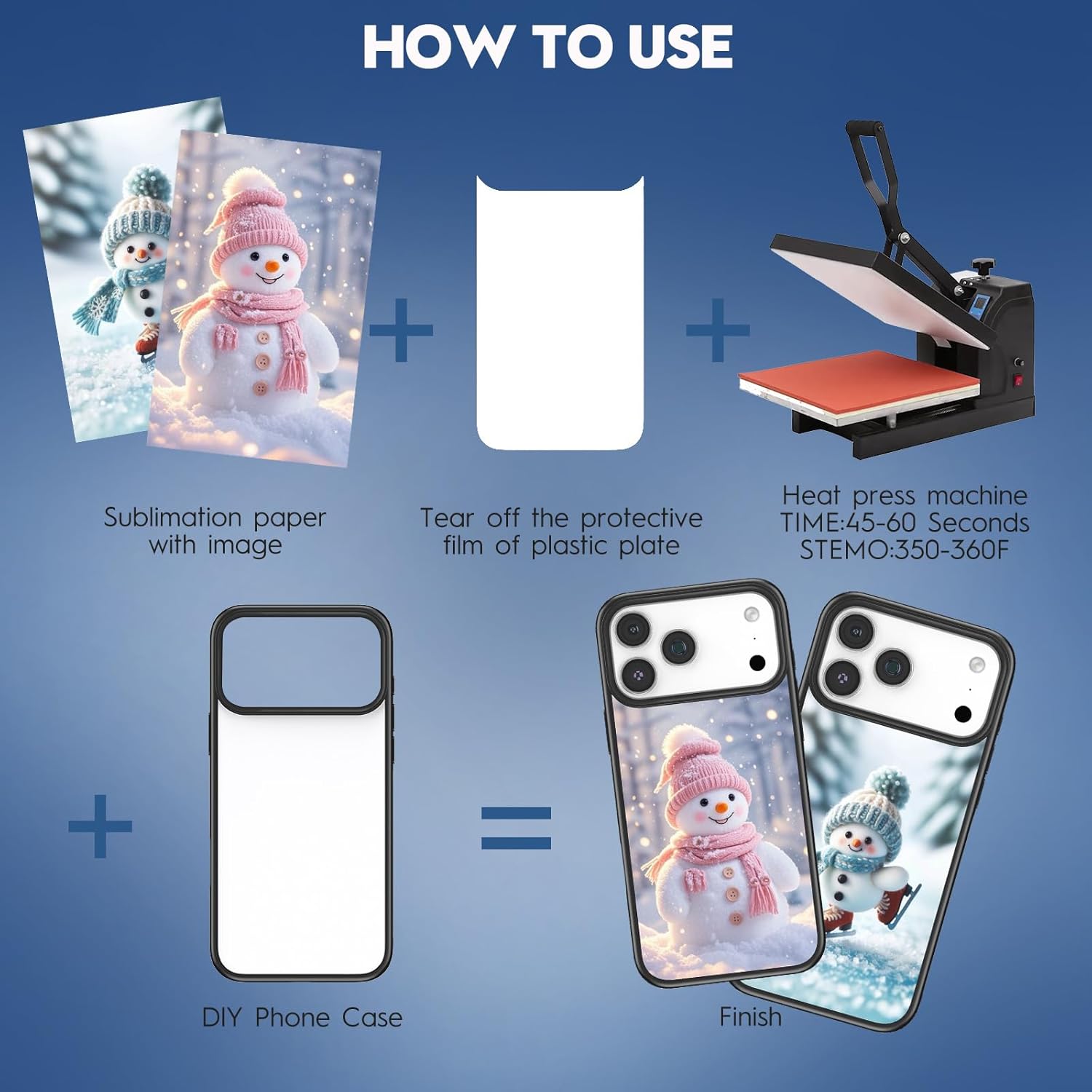 Magnetic Compatible for iPhone 17 Pro Sublimation Blank Case | 5 Pieces,Compatible with MagSafe,Printable DIY Phone Case, Anti-Slip Bumper Protective