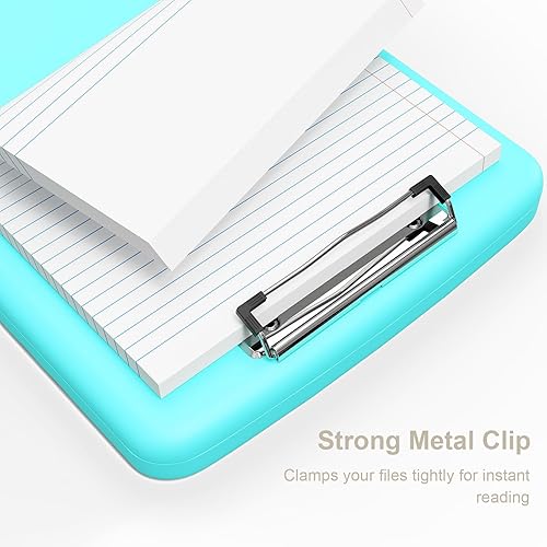 Miniatura 104 de Piasoenc Portapapeles con almacenamiento, caja de organización de 8.5 x 11 pulgadas con soporte para bolígrafo y carpeta de papel legal A4, folio