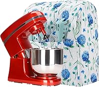 Vista 1 de Funda para batidora de pedestal, diseño hortensias, compatible con batidoras KitchenAid y Hamilton de 5 a 8 cuartos de galón, decoración