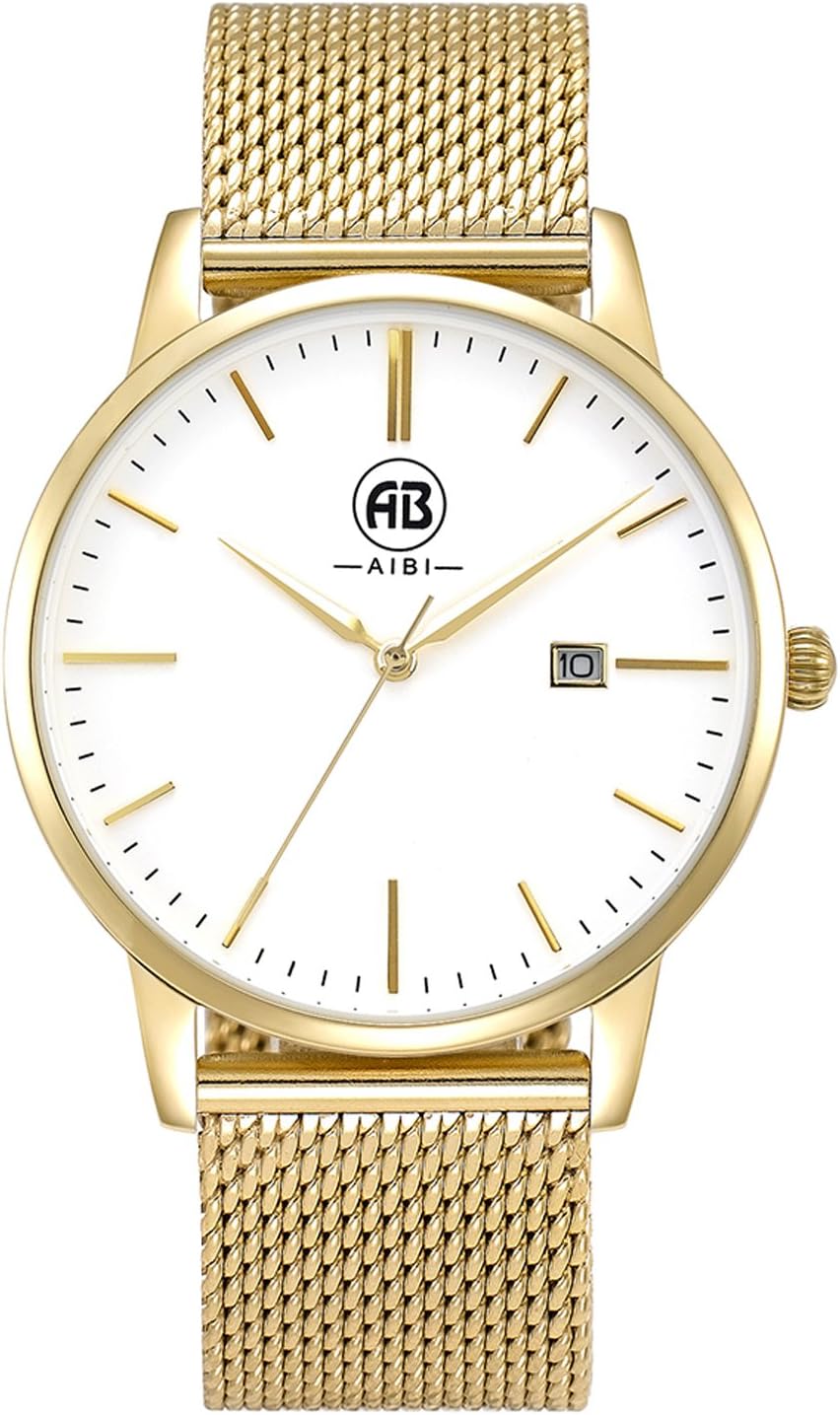 Fendior Waterproof Men's Dress Wrist Watch with Stainless Steel Bracelet
