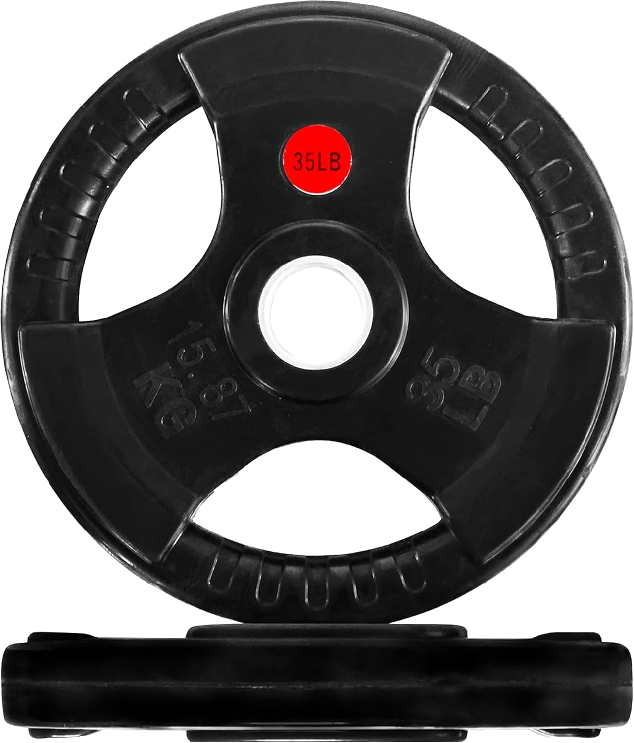 Fitvids Olympic Cast Iron 2-Inch Weight Plate for Strength Training & Weightlifting Home Gym, Multiple Weights Available
