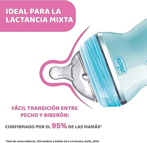 Miniatura 4 de Natural Feeling Chicco Biberón 8.5 fl oz 2Mesi + Bimbo