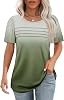 Womens Summer Tops Short Sleeve Crewneck Shirts Petal Sleeve Dressy Casual Tshirts Fashion Pleated Tunic Blouses 2025