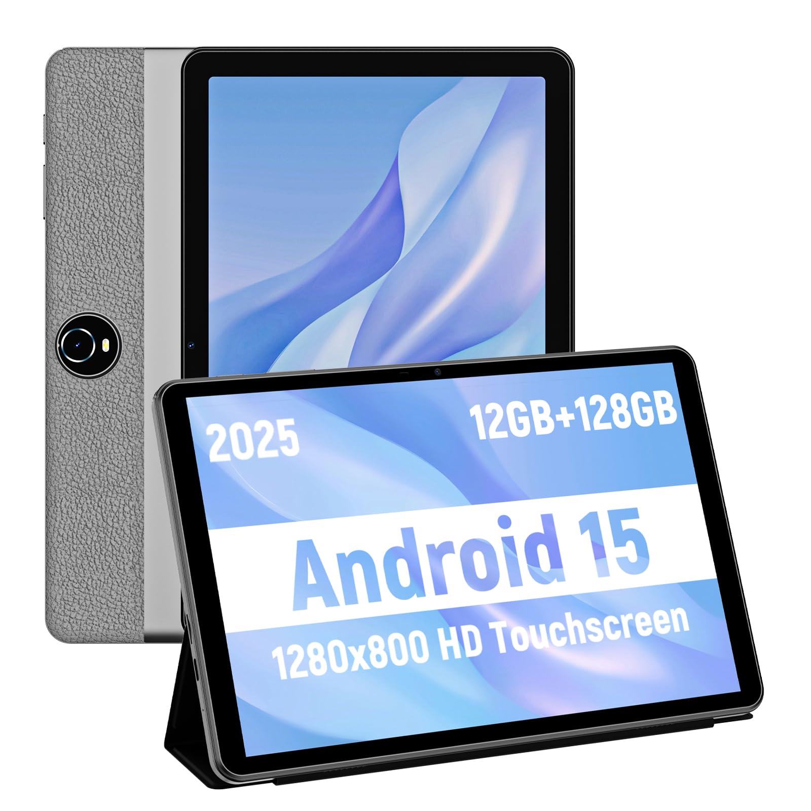 Tableta Android 15 2025, 11 pulgadas, tableta Android: Desbloqueo facial, 6 + 6 GB + 128 GB + 1 TB expandible, procesador octa-core, batería de 8000 mAh con carga rápida de 18 W, WiFi 6.0 + Bluetooth 5.0, incluye funda protectora.