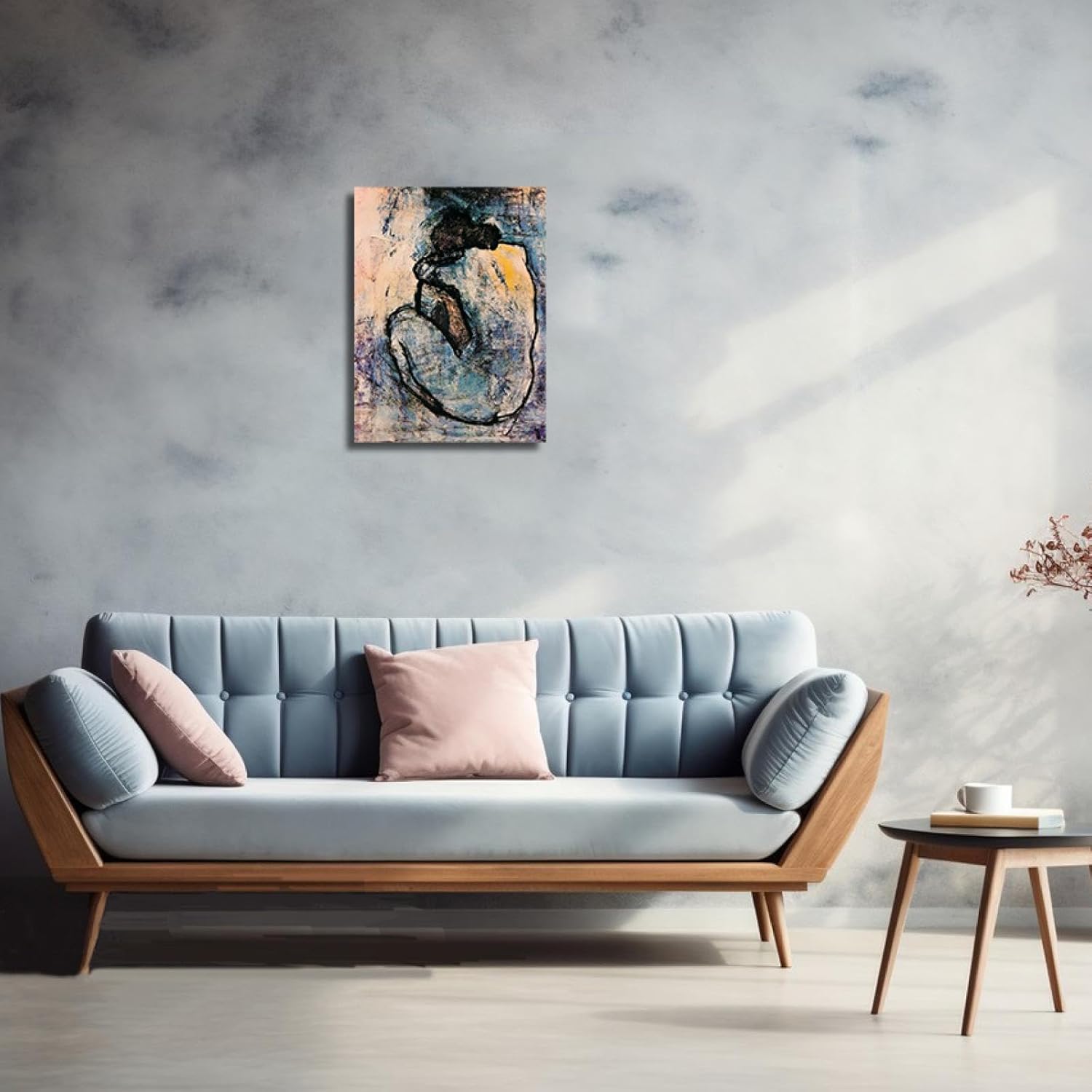 ALMLZL Canvas Wall Art Prints Pablo Picasso Blue Nude Poster Famous Painting on Canvas for Living Room Bedroom Modern Office Wall Decor-16x24inch