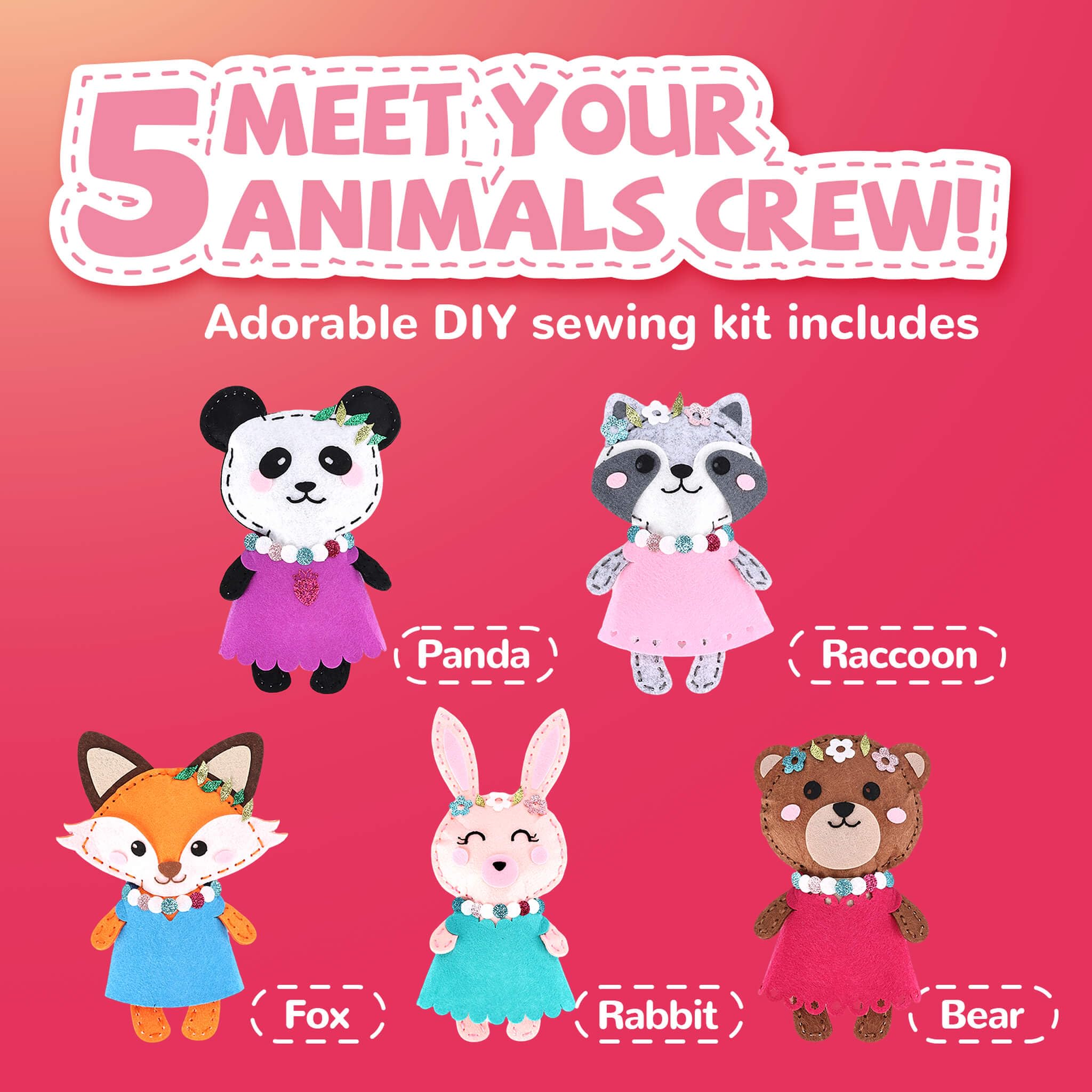 Amazon.com: Cymbana Kid Sewing Craft Kit to Make a Friend for
