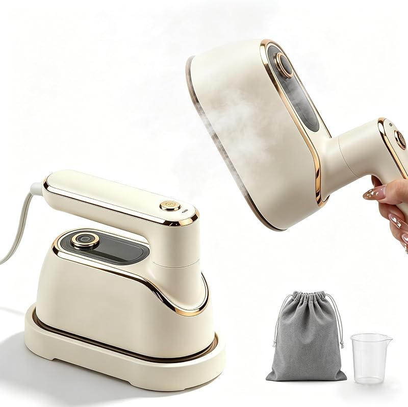 Travel Steamer for Clothes Portable Rotary Garment Iron 1200W Small Travel Steam Iron for Home, Dorm, College, 150ml Water Tank, Foldable Wrinkle Remover 120V, 1 Piece