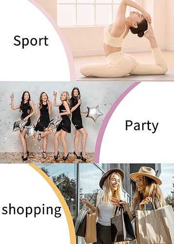 Miniatura 6 de Calentadores de piernas acanalados para mujer, estilo de los años 80, calcetines largos de punto para fiestas, deportes, yoga