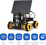 4-in-1 ESP32 Smart Camera Solar Robot Car, 4WD Remote Control Car Robotics Kit for 8-12 12-16+ Kids Teens, Electronics Programming STEM Toy Science Coding Kit Compatible with Arduino/Scratch/Phython