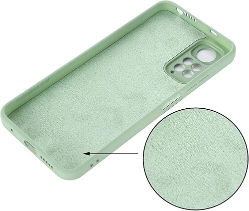 Miniatura 3 de Joie & Joho Funda de silicona suave compatible con Xiaomi Redmi Note 1111S 4G, color verde, absorbente de golpes, ajuste delgado, agarre