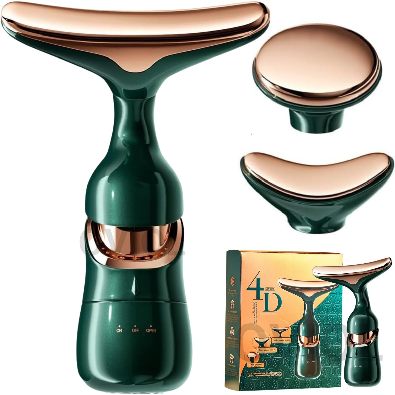 OVIOL Facial Massager for Face and Neck, 3-in-1 Face Massager for Women, Anti Wrinkle & Aging Facial and Neck Massage Kit with 3 Massage Modes for Skin Care,Improve,Firm,Tightening and Smooth (Green)-image-42