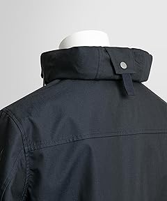 Blended Cotton Hooded Windbreaker: Navy 330000870
