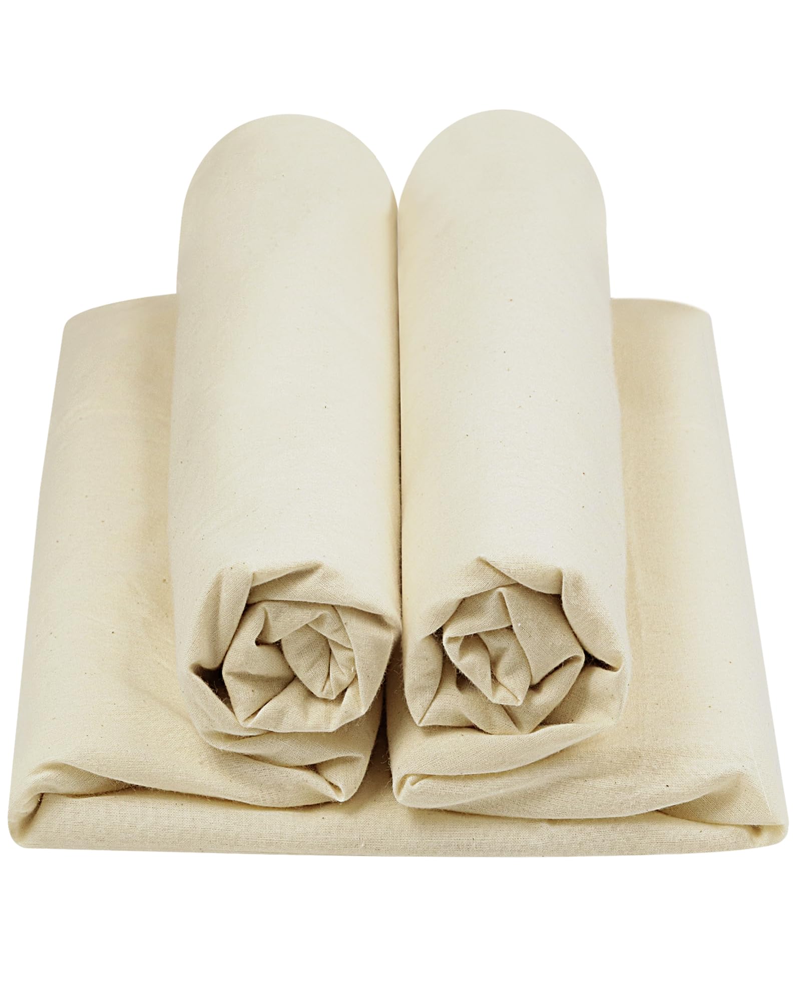 HOTGODEN Light Weight 100% Cotton Solid Muslin Fabric: 63 Inch X 2,5,10 Yards Unbleached Muslin Linen Fabric Material For Sewing Material Apparel Cloth, Natural-image-9