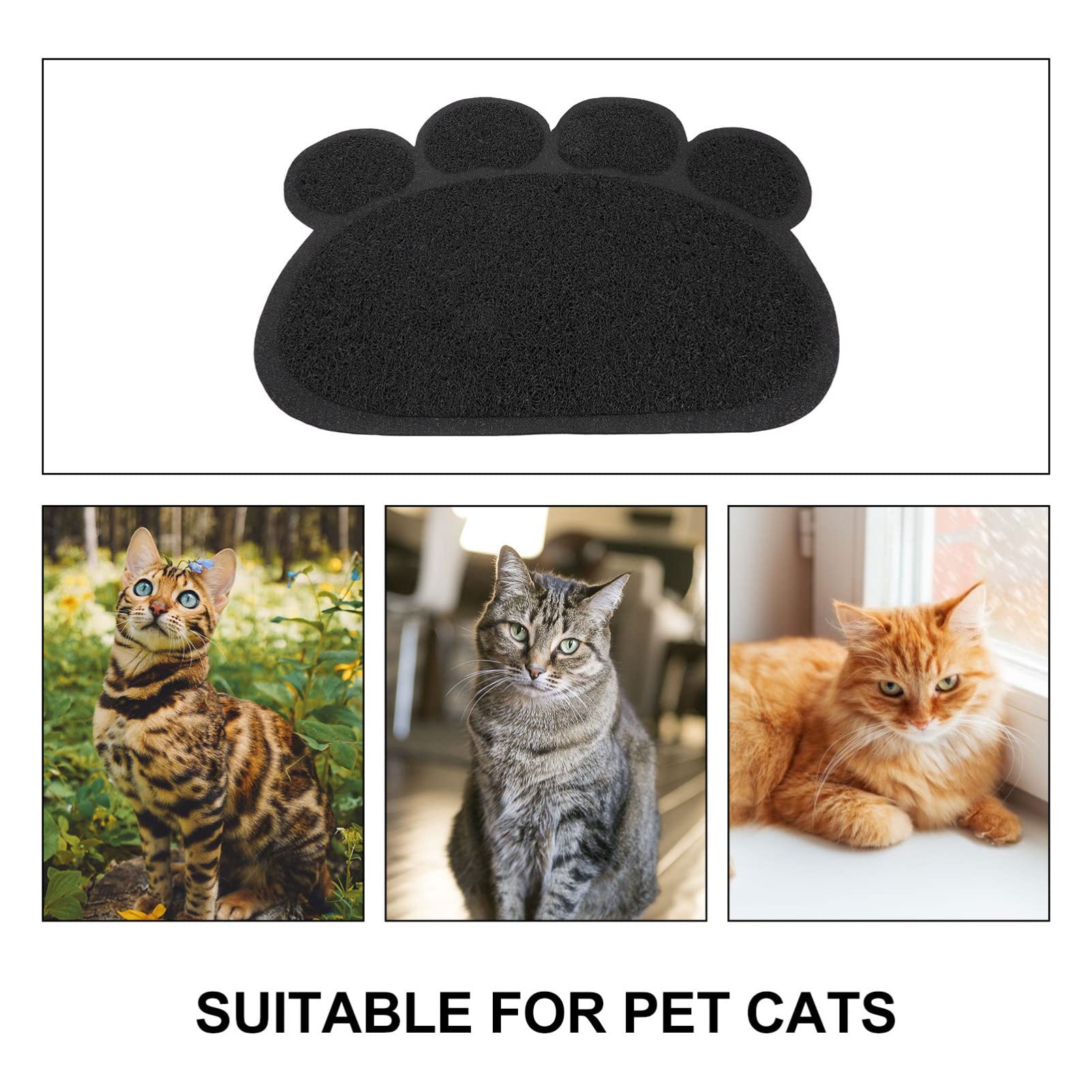 COLLBATH Katzenstreumatte Für Boden Innenbereich Haustiermatten Einfach Reinigen Rutschfeste Matte Schützen Katzenstreu Katzenstreuunterlagen Haustierbedarf Für Zuhause