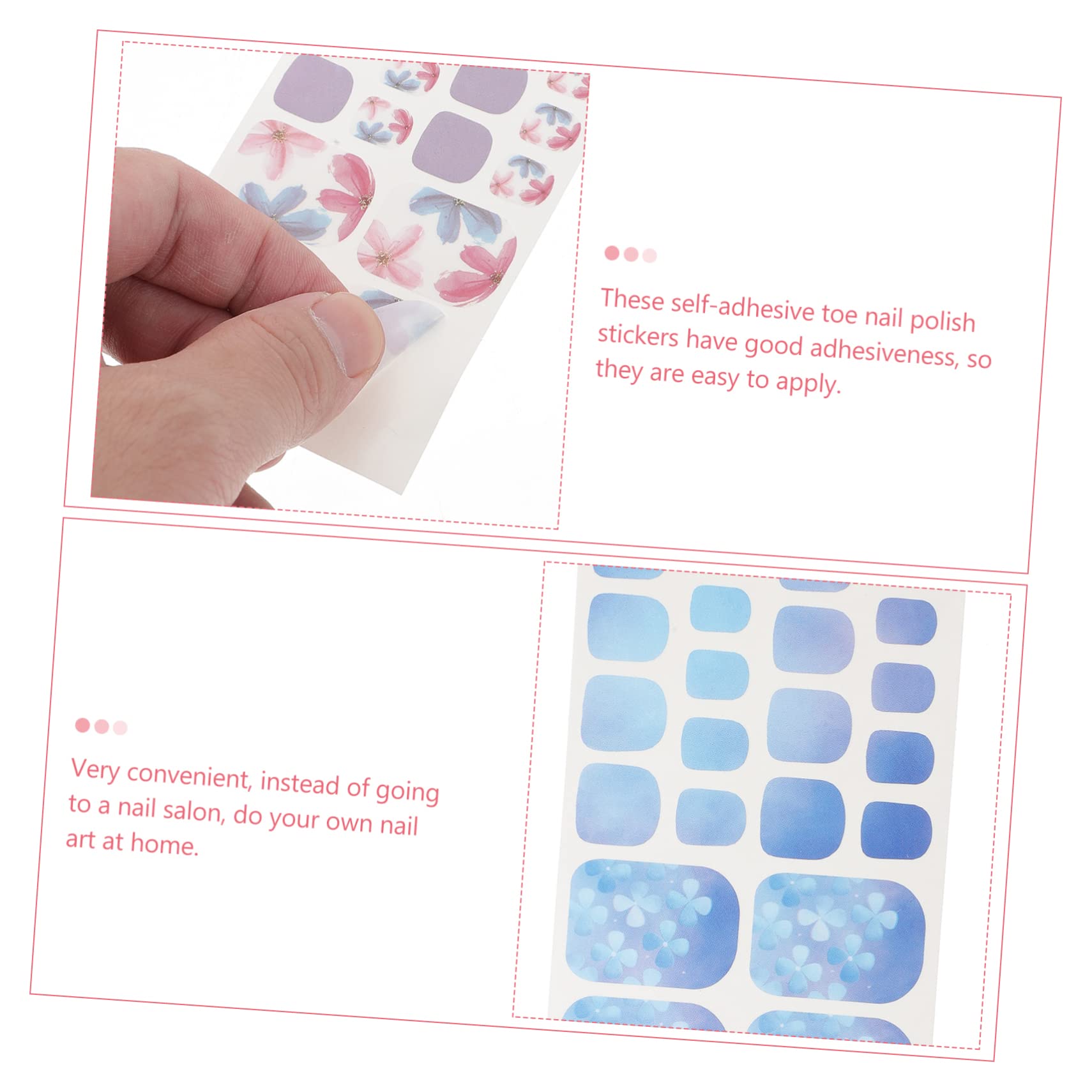 CALLARON 5 Set Adesivi Decorativi Per Unghie Dei Impermeabili Nail Art Per Donne E Ragazze Facili Applicare E Rimuovere Design Unico E Per La Manicure Fogli*5