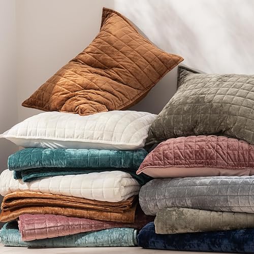 Miniatura 112 de RECYCO - Juego de edredón de terciopelo ligero, ropa de cama con edredón acolchado de gran tamaño y 2 fundas de almohada a juego, para usar todo