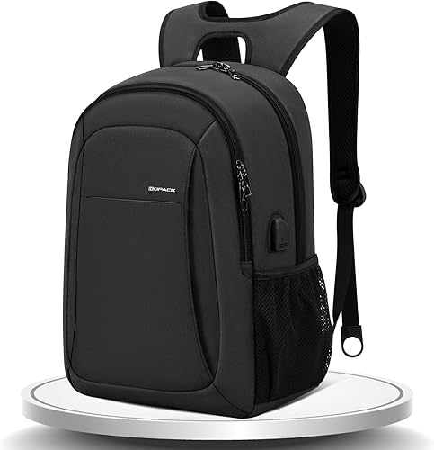 Mochila para laptop a prueba de robos para hombres y mujeres, se adapta a portátiles de 13 a 16 pulgadas, mochila delgada y pequeña de viaje para el