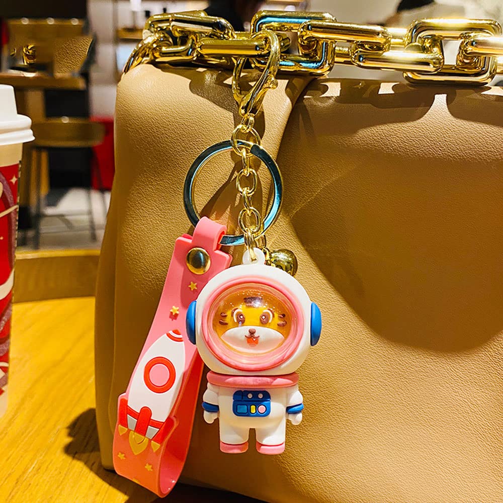 6 cm Cartoon Bliksem Beer Sleutelhanger Leuke Astronaut Beer Pop Sleutelhanger Tas Hanger Paar Autosleutelhouder Creatieve Tas Charm Accessoires – koop de beste producten in de online winkel