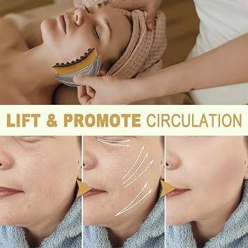 2Pcs Lymphatic Drainage Massager for Face & Body, Lymphatic Drainage Brush, L-ymphatic Contour Face Brush for Chin & Jawline Sculpting, Dry Brushing Body Brush L-ymphatic D-rainage Tool