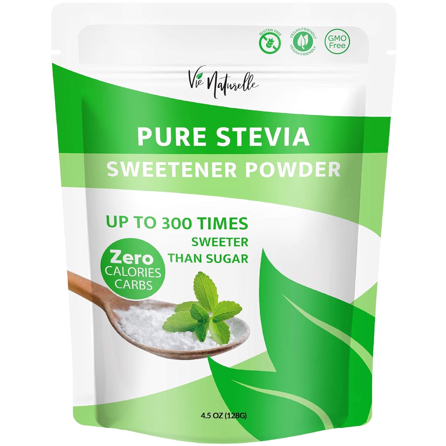 Amazon Com Pure Stevia Powder Stevia Sweetener Organic Powder For Baking More Brown Sugar Substitute Alternative Keto Sugar 4 5 Oz 4500 Servings Health Household