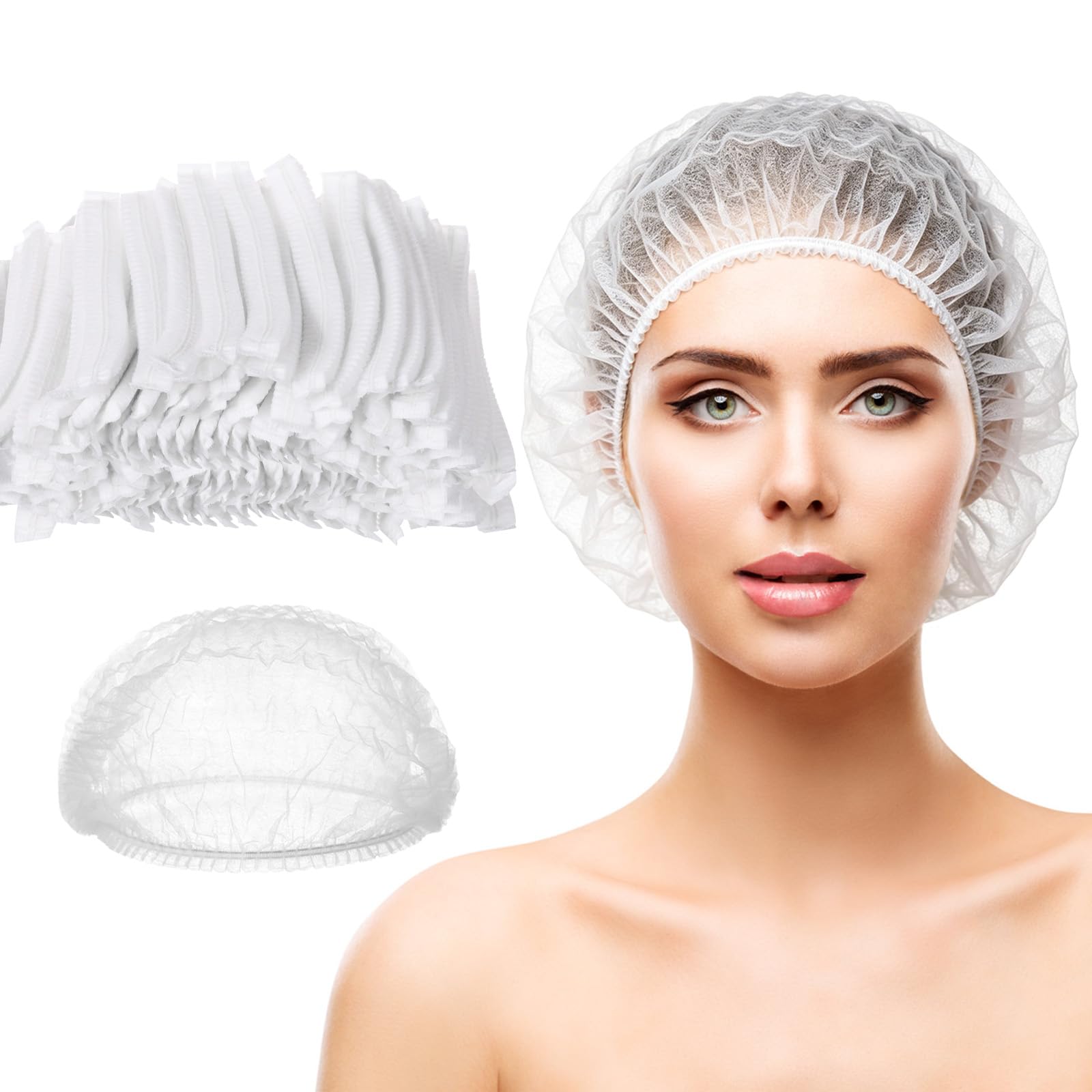 500 Pcs Hair Nets for Food Service Workers 21" Bouffant Caps Disposable