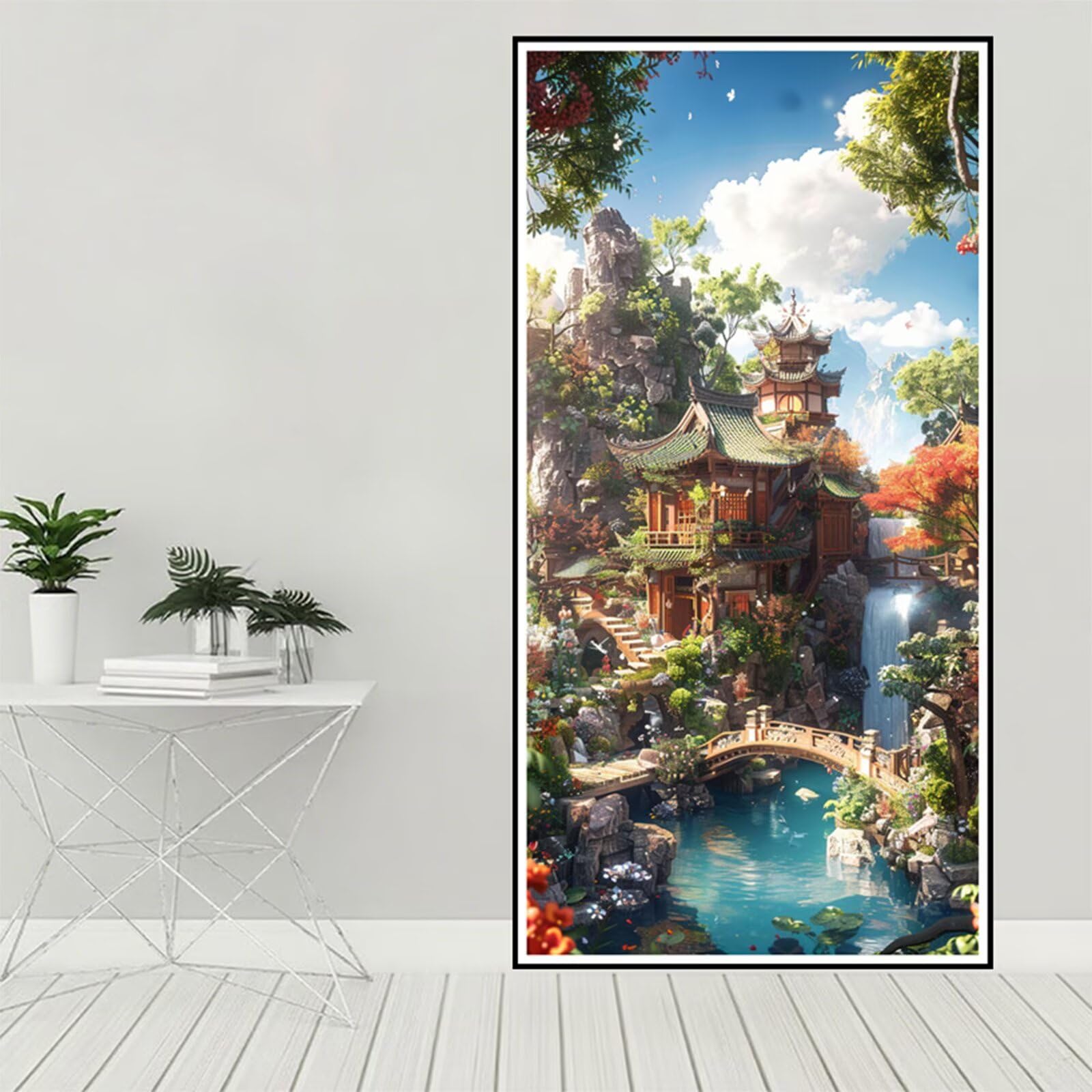 Diamentowe zestawy do malowania diamentowego pałacu sztuki dla dorosłych, 5D Dimond Art Waterfall Gem Arts and Crafts Paintings, DIY, kryształ górski, haft krzyżykowy, malowanie po numerach, dekoracja