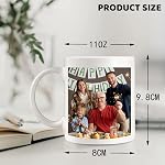 Mug personnalisé avec texte et photo, cadeau de tasse de café personnalisé pour anniversaire, Noël, anniversaire ou tout cadeau, 11oz Mug de voyage de café personnalisé de couleurs multiples