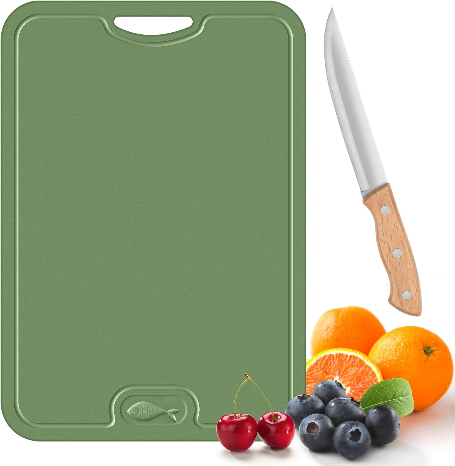 Chefeat Extra Large TPU Cutting Board – 17.3 X 12.6 Inch Flexible Kitchen Mat, Gray
