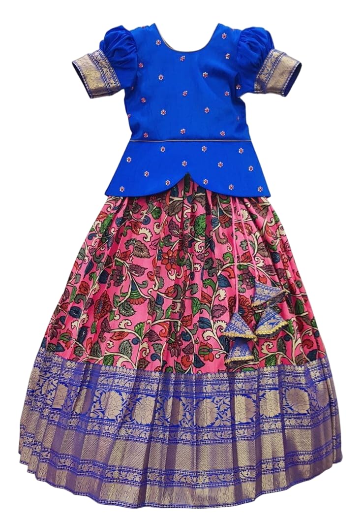 Girls jaquard Ready To Wear Readymade Lehenga And Choli Set