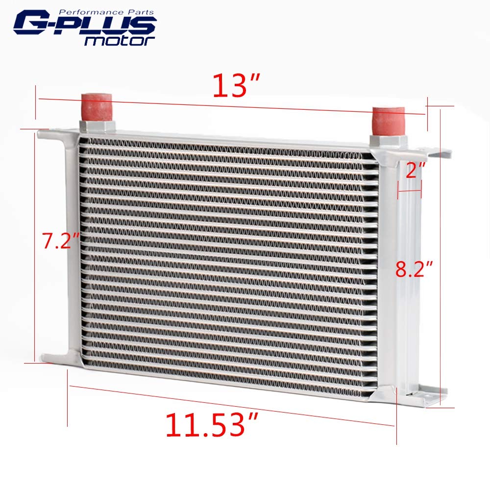 25 ROW AN10 All Aluminum Engine Transmission Oil Cooler Kit Clamps