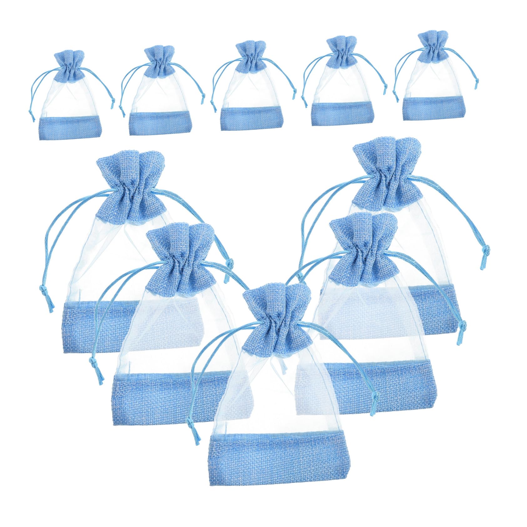 Unomor 10 Pcs Empty Lavender Sachet Pouches Mesh Drawstring Candy Bags for Decorative and Storage Purposes