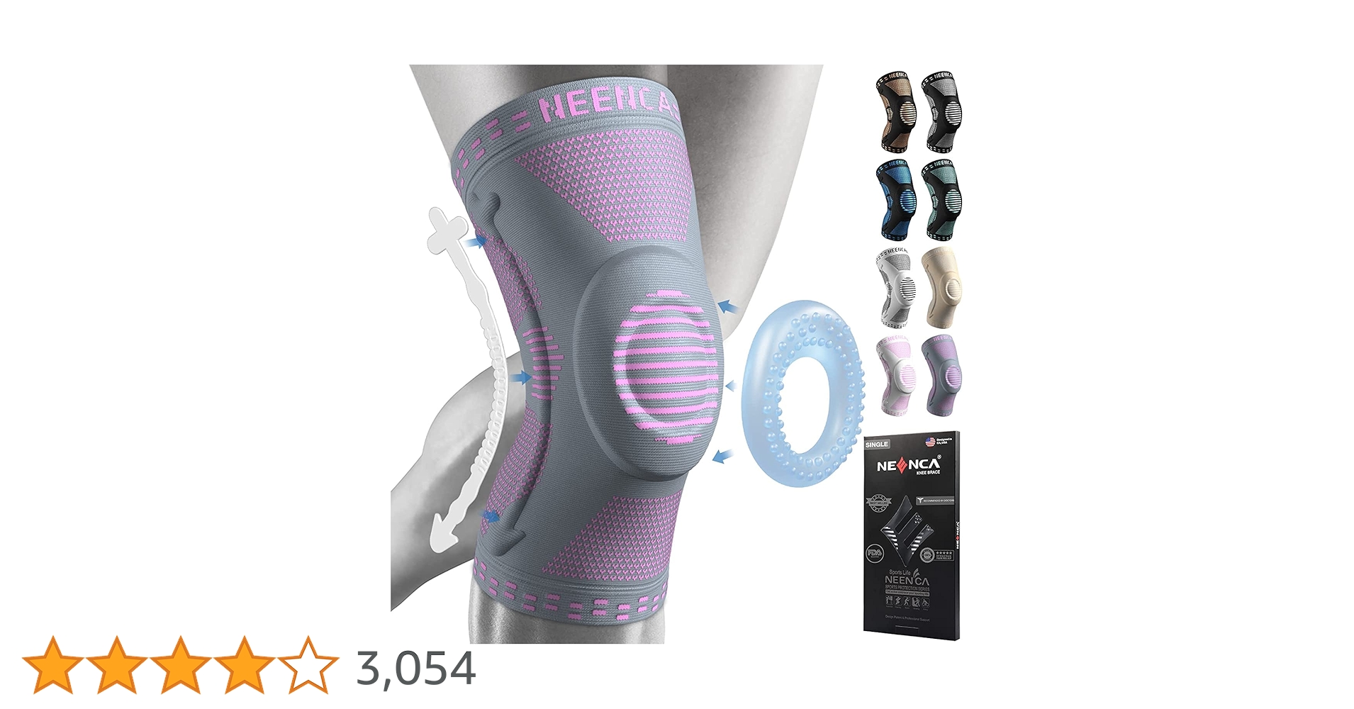 ⭐️NEENCA 膝サポーター ひざ専用 半月板 左右兼用 XS グレー スポーツ Amazon.co.jp: NEENCA 膝サポーター ひざ専用 半月板 スポーツ用