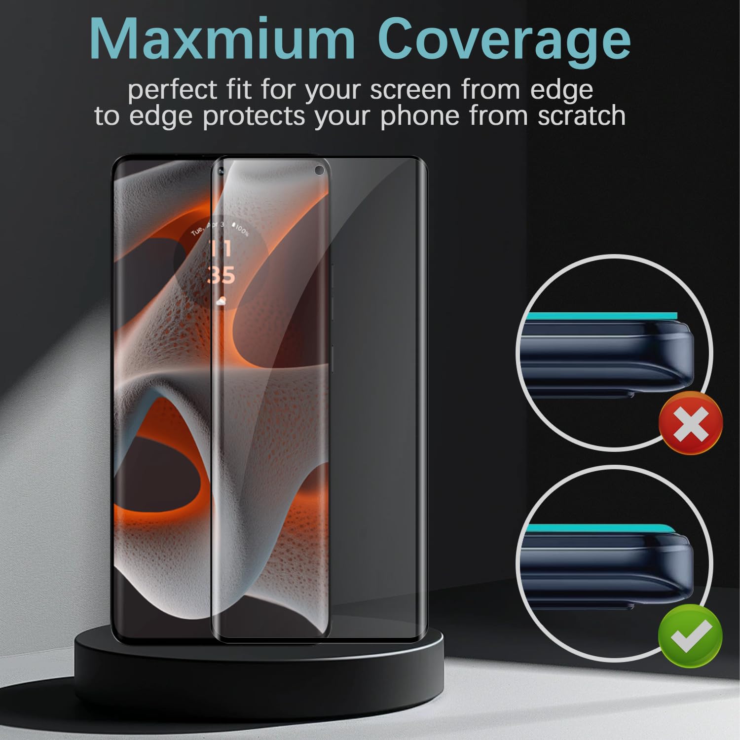 Funrae Pellicola Vetro Teperato Per Otorola Oto G75 5G, 2 Pezzi - Foto 10