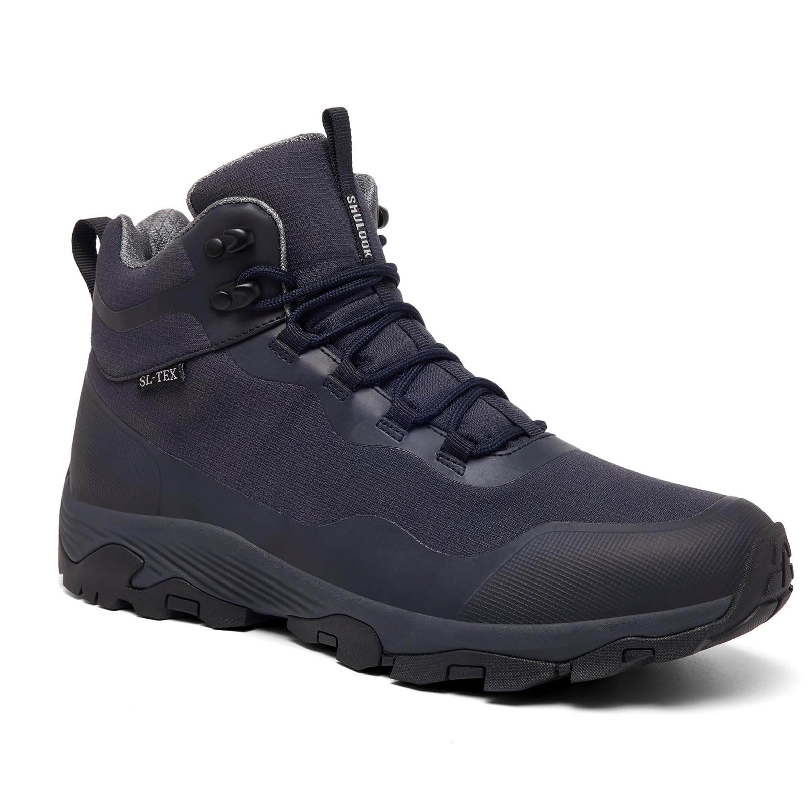 SHULOOK Men's Waterproof Hiking Boots, Lightweight Breathable Outdoor Shoes