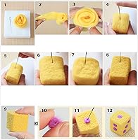 Vista 6 de Mayboos Kit de Inicio para Fieltro de Aguja, Juego de 40 Colores de Lana Mecha, Herramientas de Fieltro de Lana con Instrucciones Incluidas