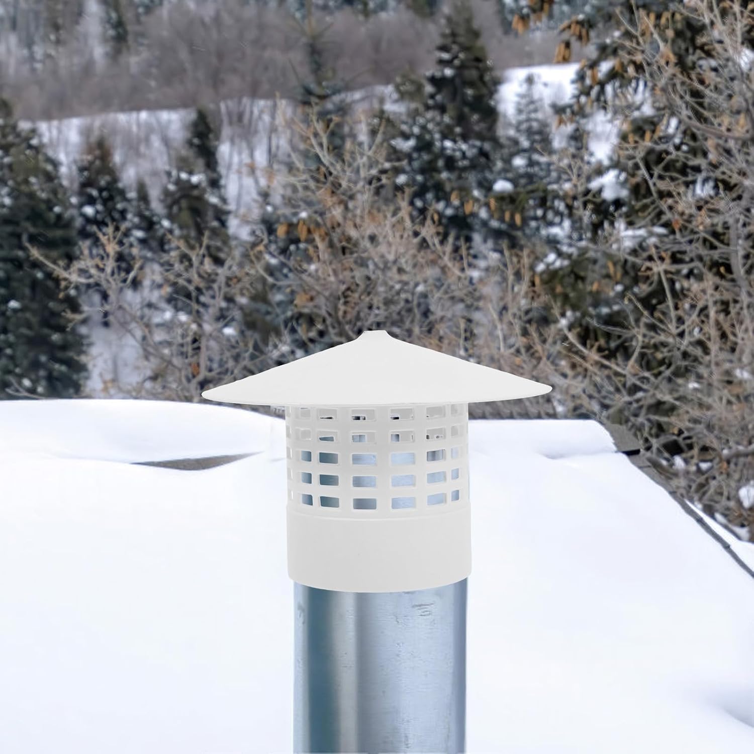 MAGICLULU Chimney Vent Cap for Outdoor Camping Stove 75mm Stainless Steel Rainproof Chimney Cover with Bird and Rodent Protection for Fireplace Flue Ventilation