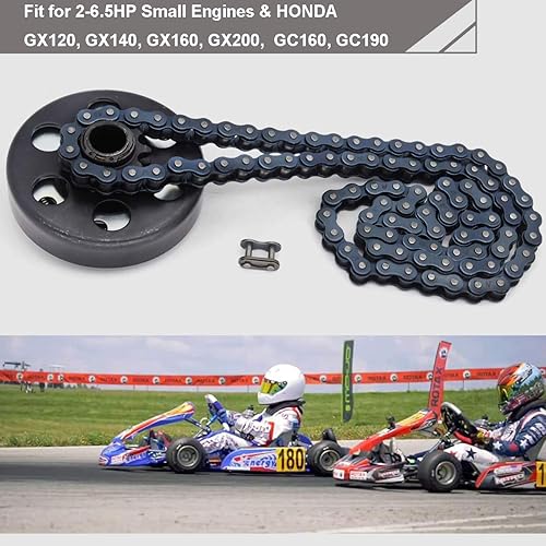 Miniatura 9 de Embrague centrífugo, embrague Go Kart de 3/4 pulgadas de diámetro de 10 dientes para cadena #40/41/420, se adapta a mini bicicleta, Go Kart,
