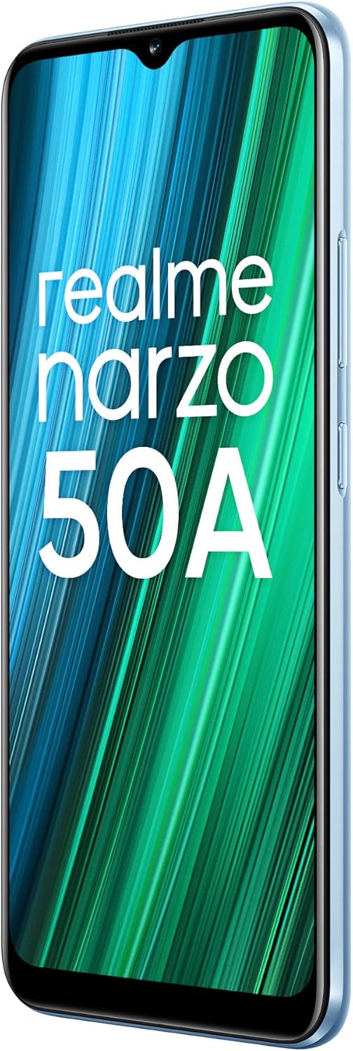 realme Narzo 50A Dual-SIM 64GB ROM + 4GB RAM (GSM Only | No CDMA) Factory Unlocked 4G/LTE Smartphone (Oxygen Blue) - International Version