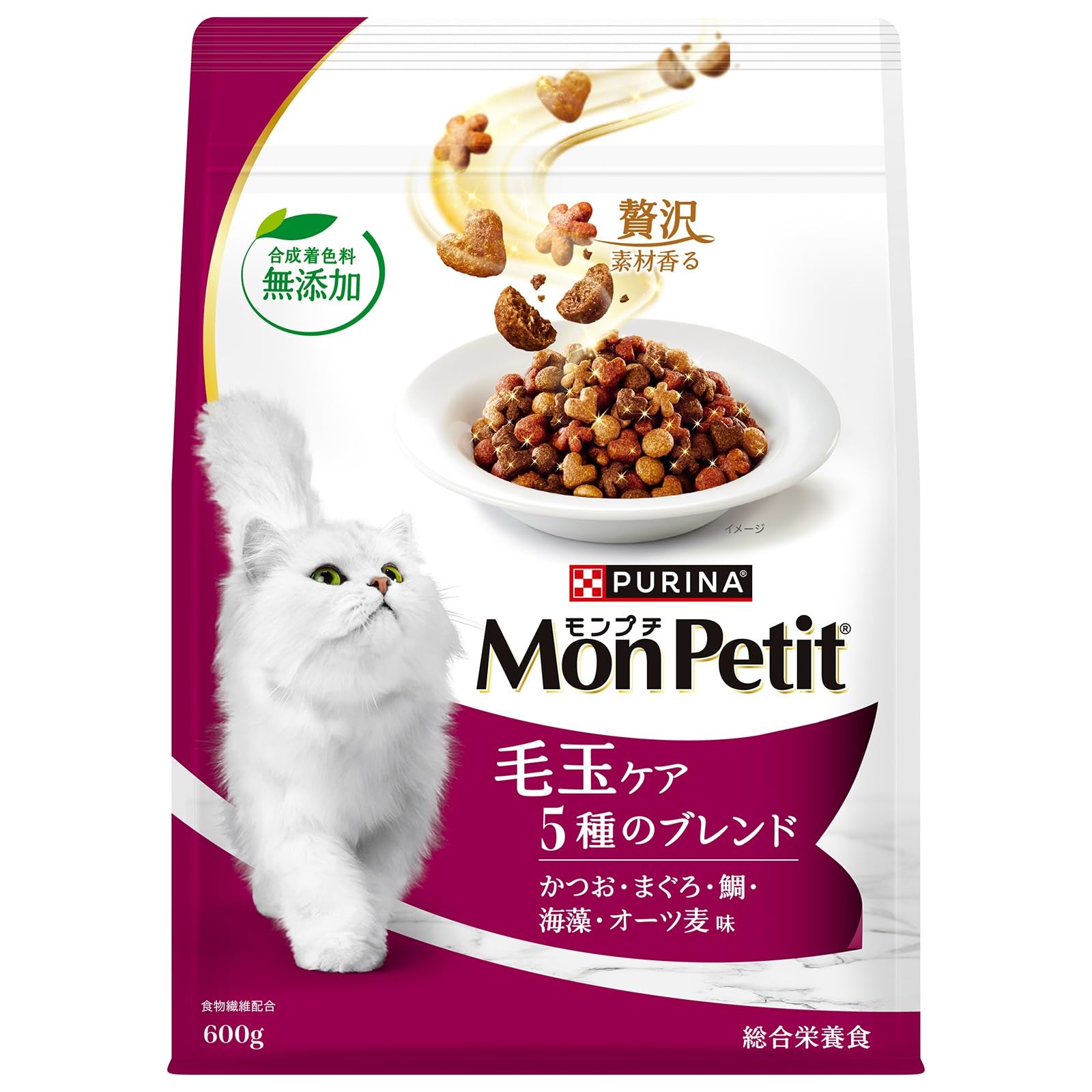 モンプチ バッグ 毛玉ケア 5種のブレンド(かつお・まぐろ・鯛・海藻・オーツ麦味…