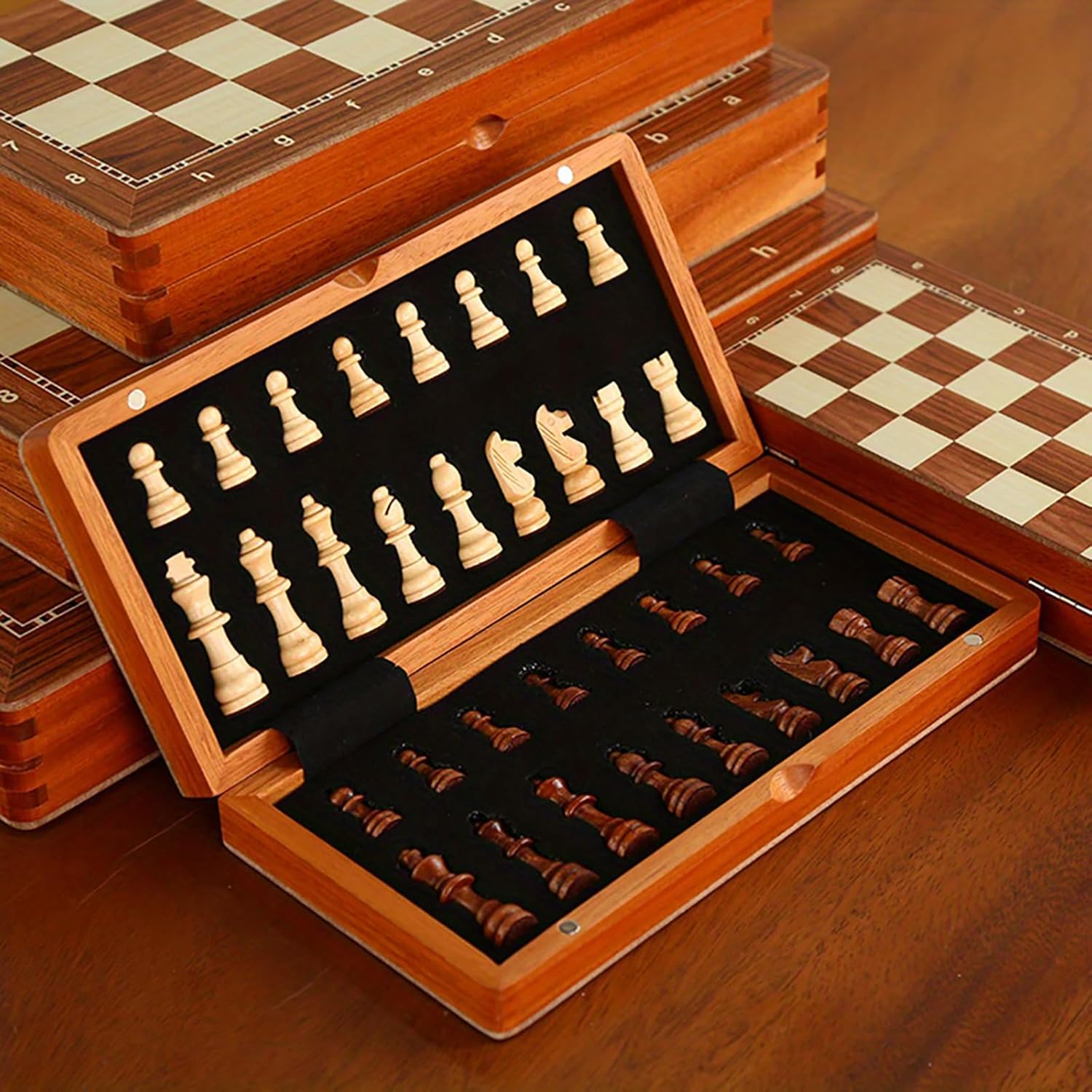 15-Inch Deluxe Chess Set – Foldable Tournament Board with Storage Box & 2 Extra Queens – for Adults, Beginners & Chess Lovers
