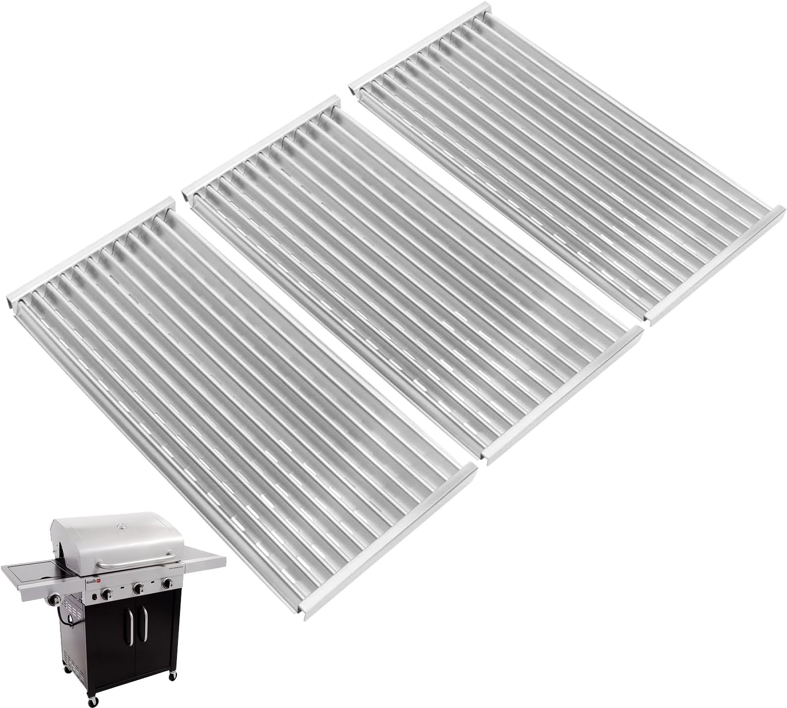 Grill Emitter Plate for CharBroil Performance TRU-Infrared 450 3-Burner 463370719 463371719 463371116 463371316,Cooking Grates Replacement for Charbroil G460-0500-W1,3 Pack,Stainless Steel