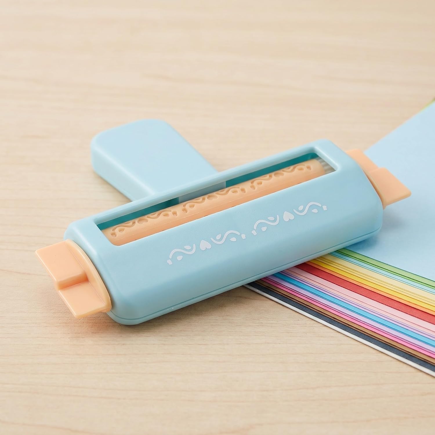 Operitacx Paper Crimper for Crafting - Paper Crimper Tool Heart Wave Shape Making Tool & Roller for Scrapbooking, Quilling, Wrapping DIY Arts Crafts