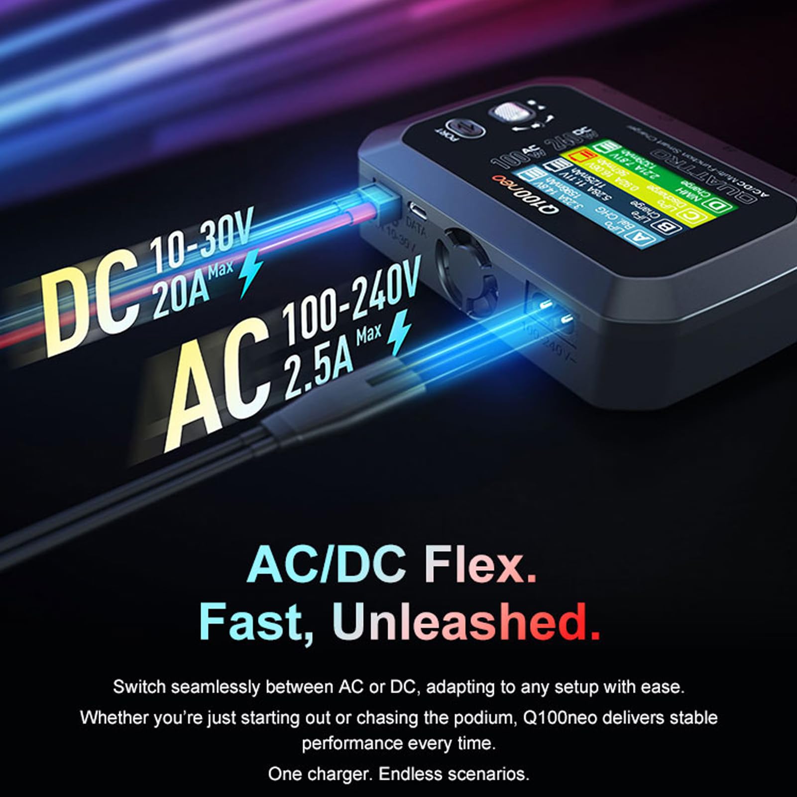 Caricabatterie Intelligente da 100 W CC 240 W con Uscite e Bilanciamento di Precisione per LiPo, LiFe, NiMH e Altre Funzioni di Scarica (Spina europea)