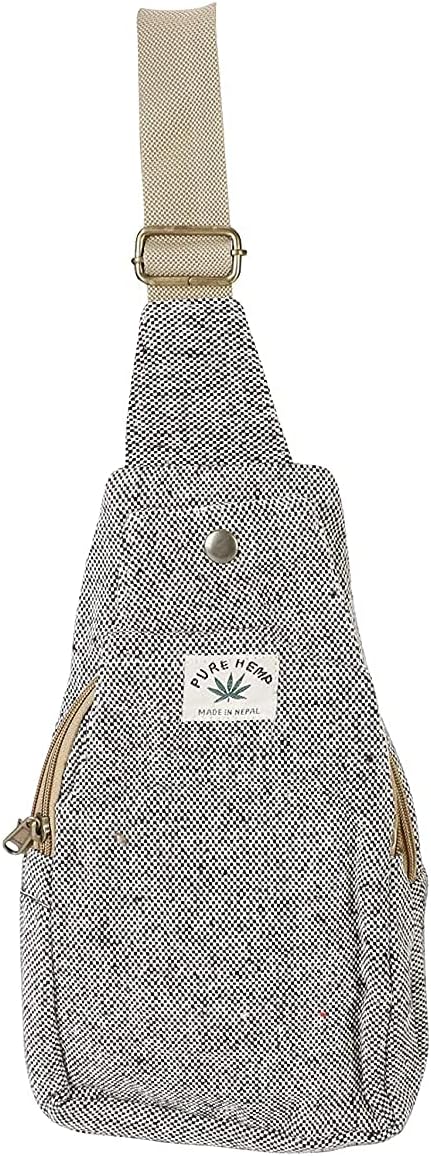 Hemp Sling Backpack- Hemp Cross body Bag- Hemp Shoulder Backpack Adjustable Strap for Men & Women - Image 4