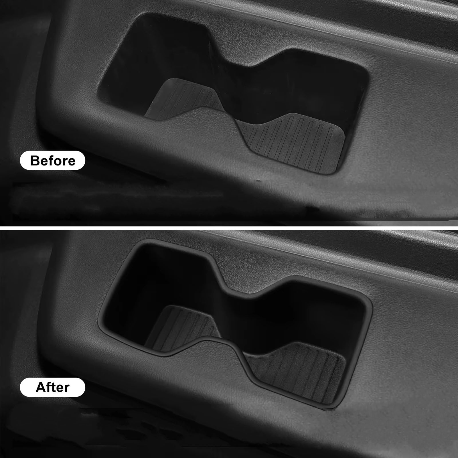 Auto Innenraum Zubehör Compatibile Con Hyundai Per Santa Fe 6 7 Posti 2024 2025 2026 Auto Porta Laterale Portabicchieri Inserto Scatola Di Immagazzinaggio Vassoio TPE
