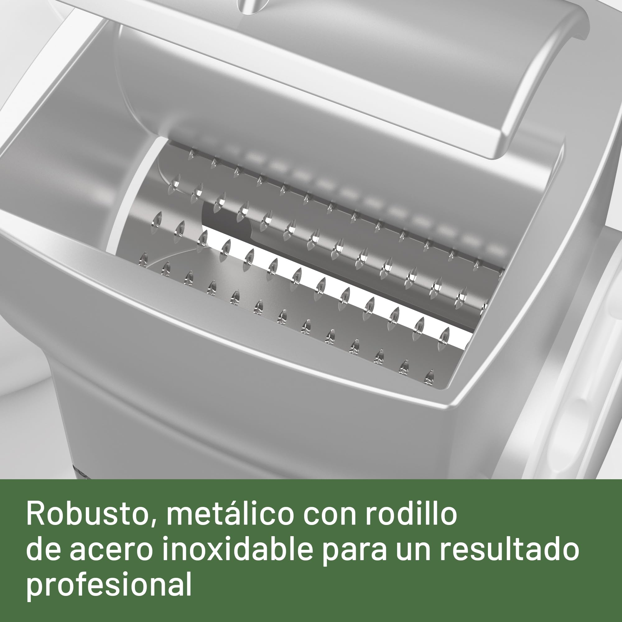 Imetec Grattugissima, Rallador Eléctrico, Rodillo De Acero Inoxidable, Tolva De Aluminio, Recipiente Extraíble Con Tapa Frescura, Sistema De Seguridad, 150 W