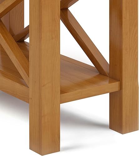 Miniatura 149 de SIMPLIHOME Kitchener Mesa consola – Mesa de sofá de madera maciza de 47 pulgadas de ancho en color blanco, mesa de almacenamiento contemporánea para