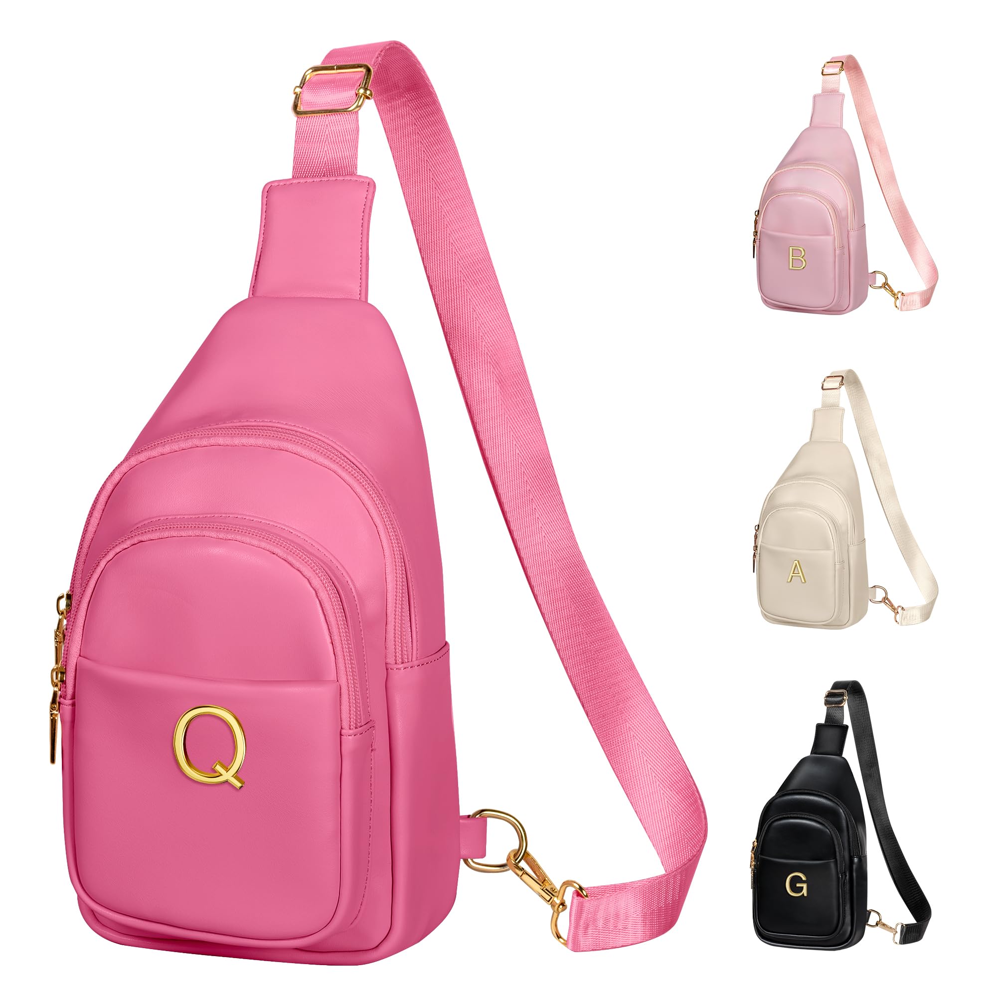 Birthday Gifts for Women Initial Tote Bag with Makeup Bag Teen Girl Gifts Trendy Stuff Easter Basket Stuffers