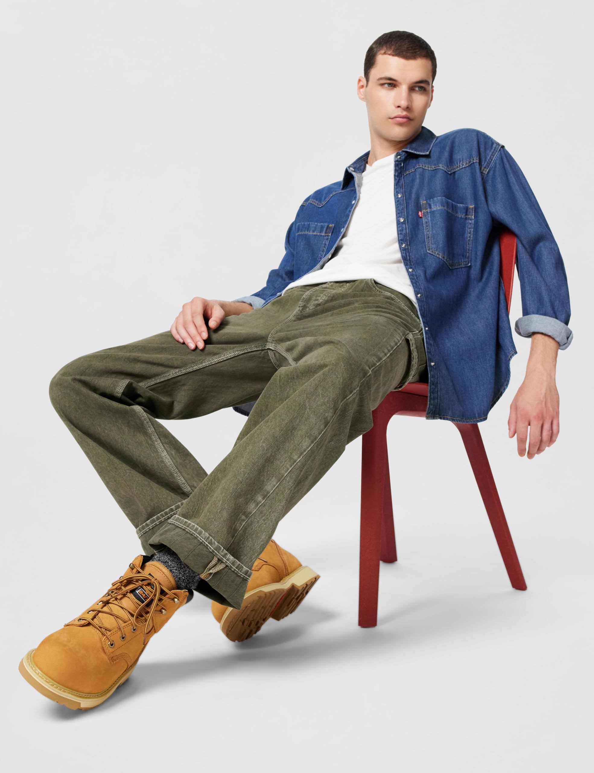 Image secondaire de Bottes de construction Timberland Pit Boss pour homme - Jaune blé, taille 44,5